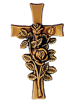 Хрест з розами для памятника, 13,5х7,5х2 см., арт.: 2409