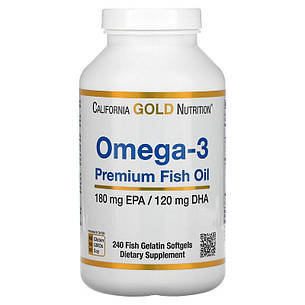 California Gold Nutrition, омега-3, риб'ячий жир 240 капсул США оригінал, фото 2