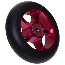 Алюмінієве Колесо для трюкового самоката SP-Sport CA-0004 100 мм з підшипником ABEC-7 червоний