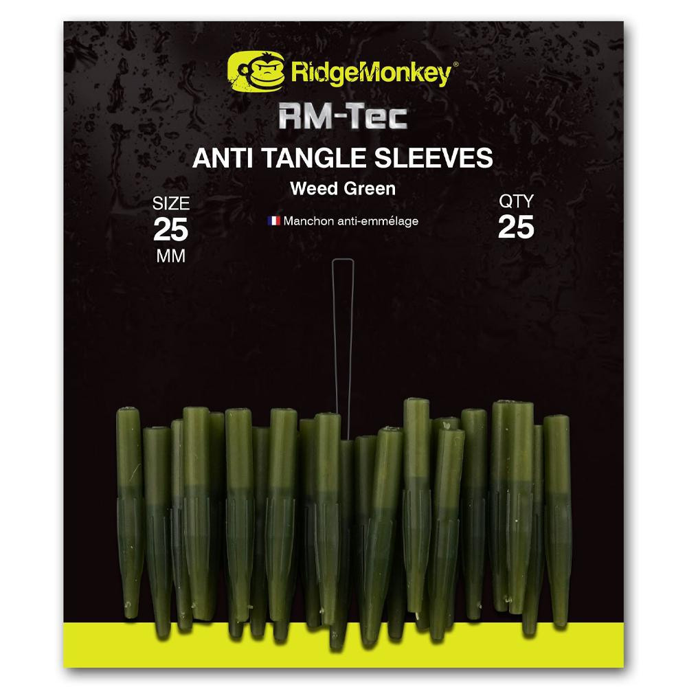 Протизакручувач Ridge Monkey RM-Tec Anti Tangle Sleeves Weed Green 25 mm
