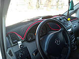 Накидка на панель приладів MERCEDES-BENZ Vito W639 с полочкой 2003-2014 Чохол/накидка на торпеду авто Мерседес Бенц, фото 2