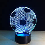 3D Светильник Мяч, Запоминающийся подарок, Солидный подарок мужчине, Подарок для чоловіка, фото 6