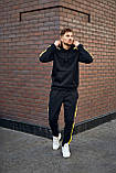Спортивний костюм із лампасами теплий чорний Рівно, фото 2