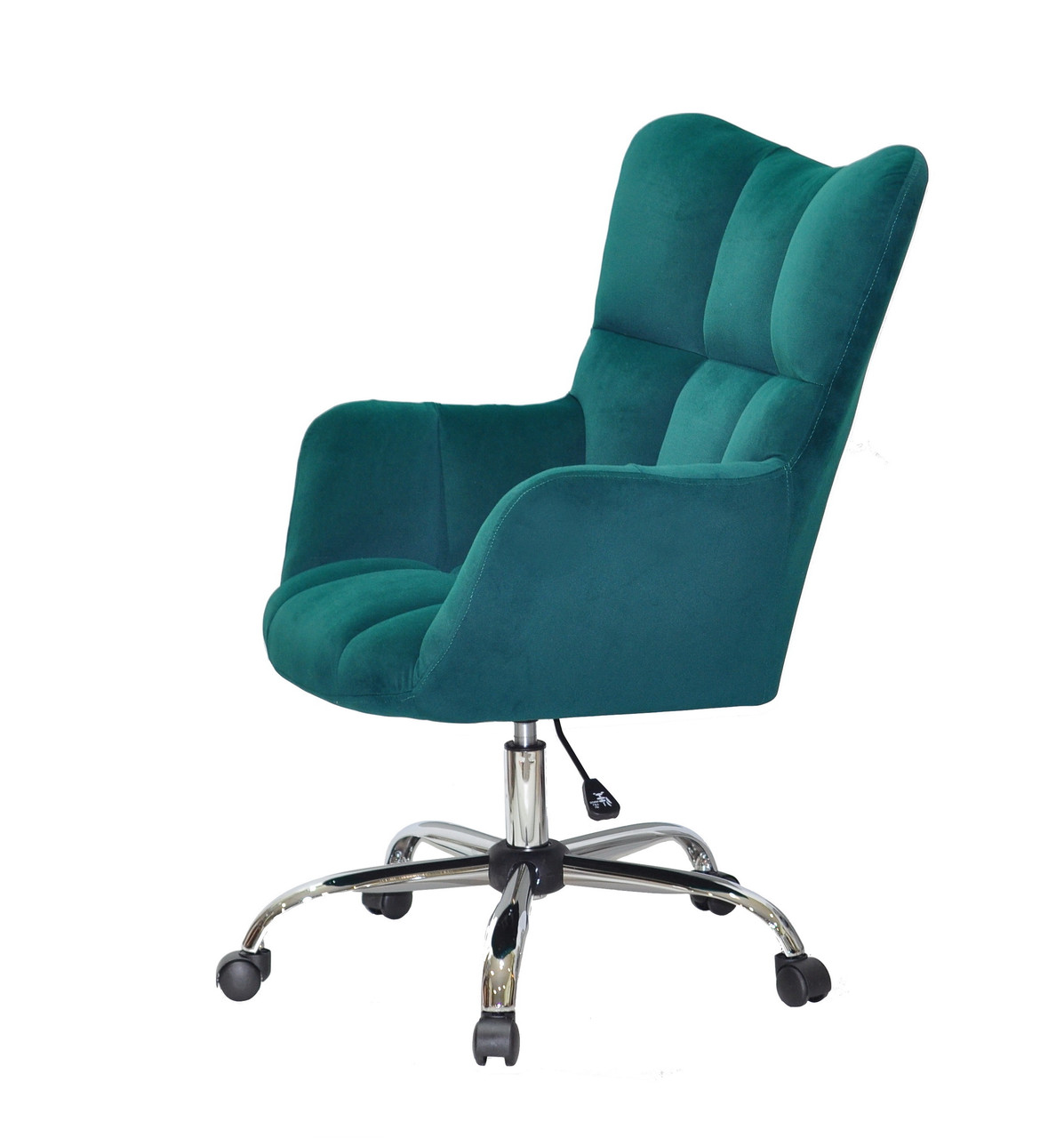 Крісло офісне на колесах OLIVER CH-OFFICE оксамит зелений B-1003