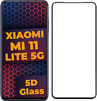 5D стекло Xiaomi Mi 11 Lite 5G (Защитное Full Glue) (Сяоми Ксиаоми Ми 11 Лайт 5Г)