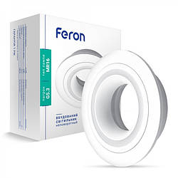 Вбудований неповоротний світильник Feron DL6130 алюмінієвий точковий круглий