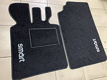 Ворсові килимки в салон SMART 451 (чорні)