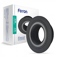 Встраиваемый неповоротный светильник Feron DL6130 алюминиевый точечный круглый черный