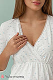Нічна сорочка для вагітних і годування Alisa NW-1.5.5 блакитні зірки на молочному, фото 3
