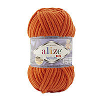 Пряжа Alize Velluto (Веллуто) 06 рыжий (плюшевая, нитки для вязания)