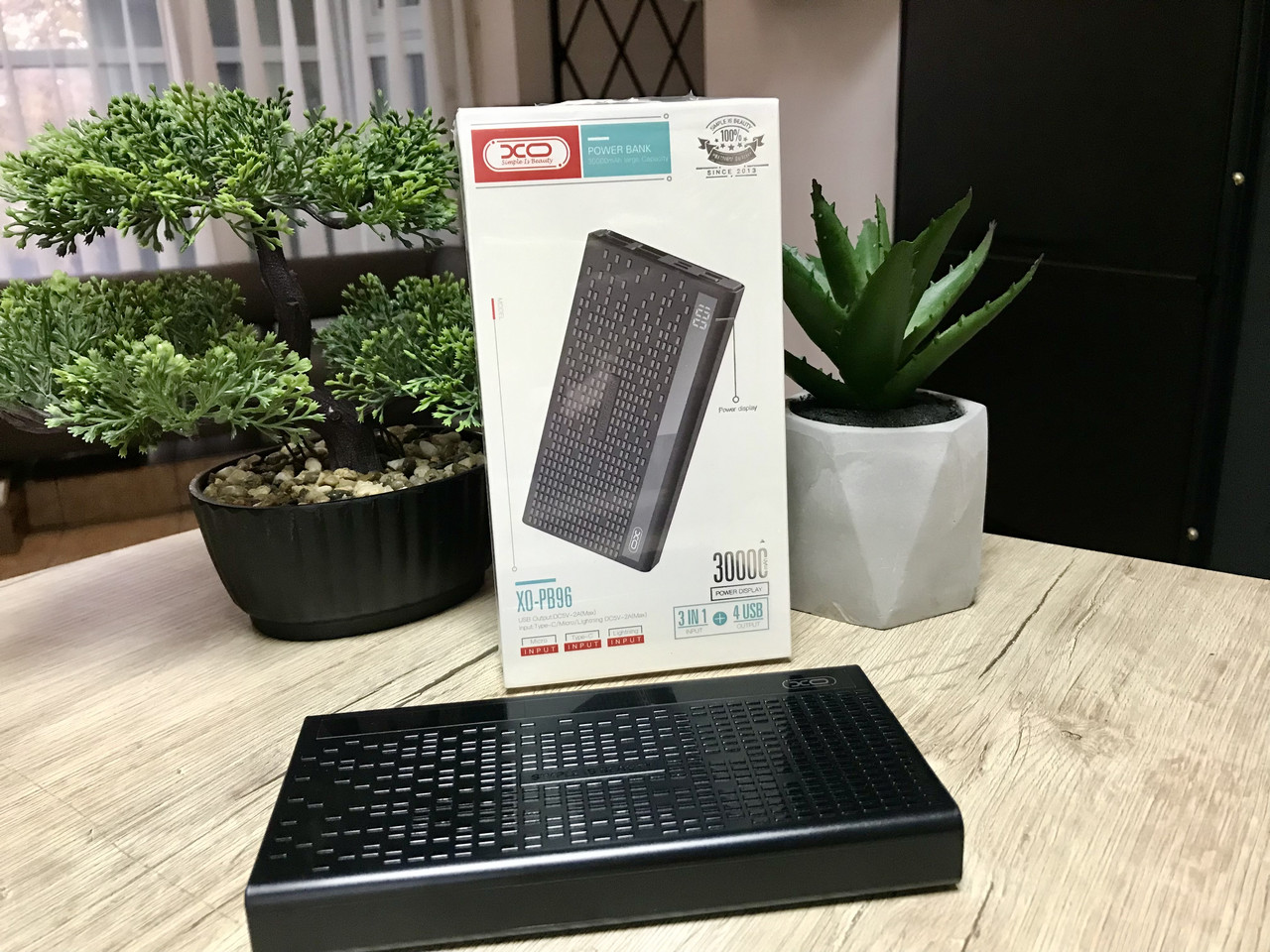 Power Bank XO PB96 30000 mAh Black Повербанк портативна батарея