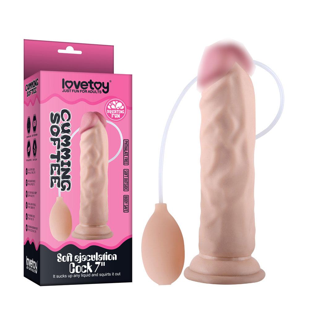 Кончающий фалоімітатор зі спермою імітація сім'явивергання Squirting Dildo 20 см