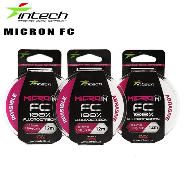 Флюорокарбон Intech Micron FC 12 м прозорий 0.17, 1.85, 4.1