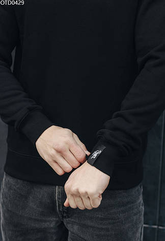 Мужской черный свитшот Staff black basic fleece Сезон осень/зима чёрный OTD0429 XS, 44, фото 2