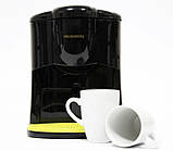 Кавоварка Crownberg 1560на 2 чашки/червона кавоварка 600 вт, фото 2