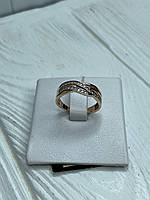 Кольцо из золота 585 пробы с вставкой куб. циркония