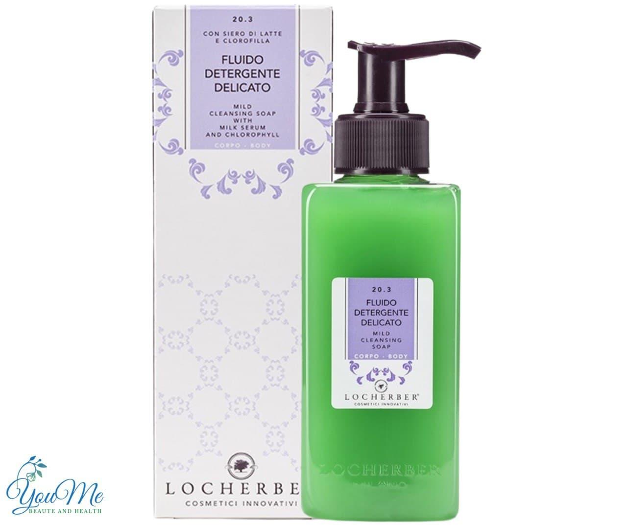 Гіпоалергенне рідке мило із сироваткою та хлорофілом. Locherber Mild Cleansing Soap 250 мл
