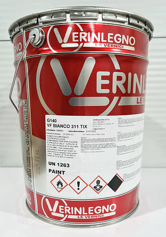 Грунт VF BIANCO 311 поліуретановий білий, еластичний для деревини (Verinlegno), тара: 25кг, фото 1