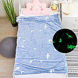 Плед-покривало дитяче світне в темряві 100х110 см, фото 3