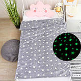 Плед-покривало дитяче світне в темряві 100х110 см, фото 5