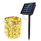 Гірлянда вулична для дерев і веранд led крапля роси solar від сонячної батареї 200 led 20 метрів, мульти, фото 4