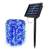 Гірлянда вулична для дерев і веранд led крапля роси solar від сонячної батареї 200 led 20 метрів, мульти, фото 5