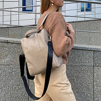 Современная женская сумка-рюкзак из зернистой, натуральной кожи