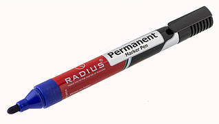 Маркер перманентний круглий Radius синій 7887