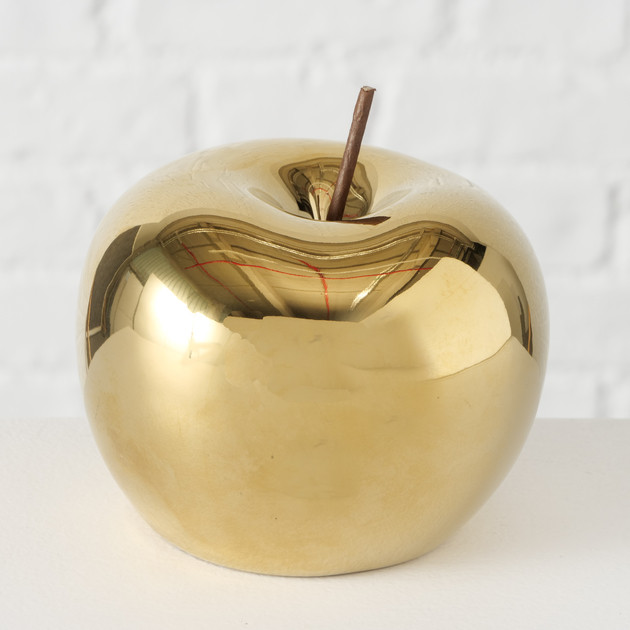 Декоративне яблуко золото кераміка h11см Гранд Презент 2004603