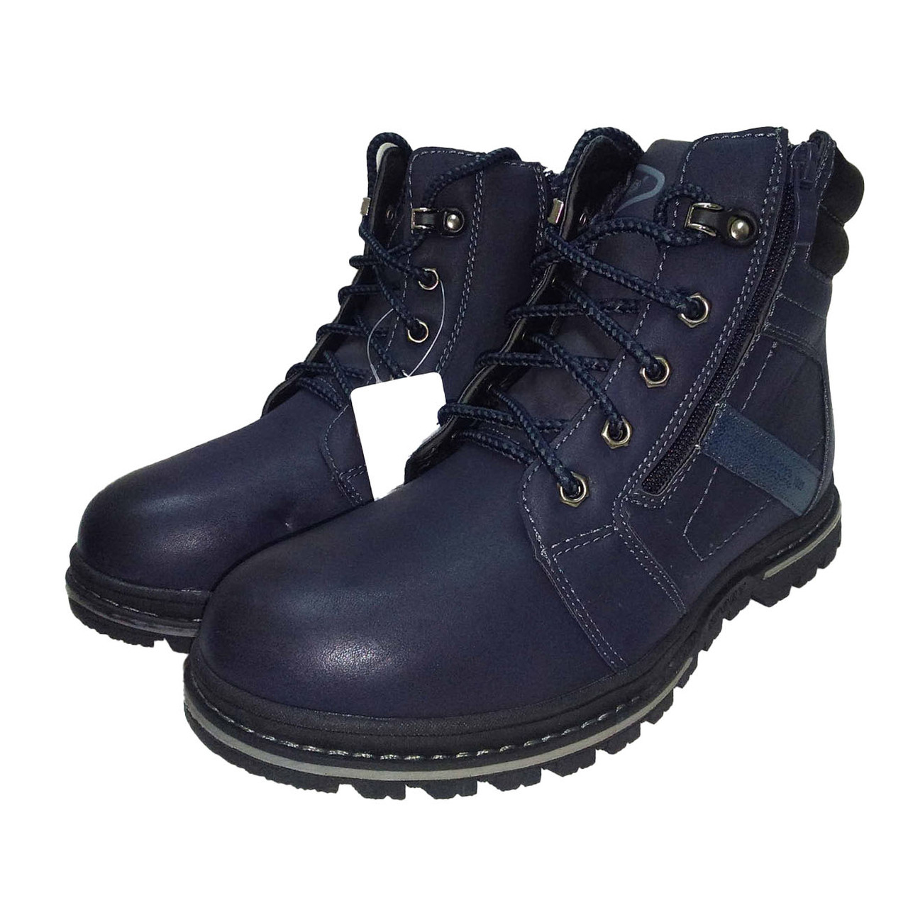 Ботинки зимние подростковые темно-синие р. 41 по стельке 26 см - фото 1 - id-p384711457