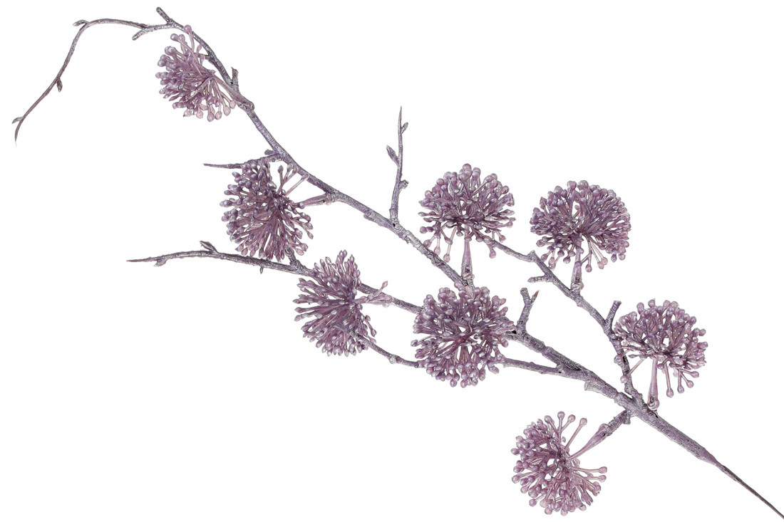 Декоративна гілка 58см, колір - фіолетовий перламутр - 12 шт УПАКОВКА ТОВАР ВІД ВИРОБНИКА