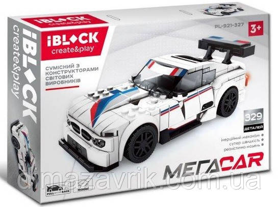 Конструктор iBlock PL-921-327 "Мега Car Перегоновий автомобіль" 329 деталей