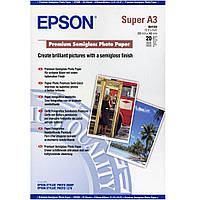 Фотопапір Epson Premium Semigloss Photo Paper ПолуГлянцея А3+, 250 Г/м кв, 20 л (C13S041328)