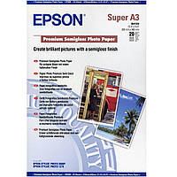 Фотобумага Epson Premium Semigloss Photo Paper ПолуГлянцеая А3+, 250Г/м кв, 20л (C13S041328)