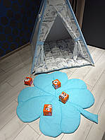 Коврик листик игровой для фотосессий детский красивый мягкий одеяло дековривный