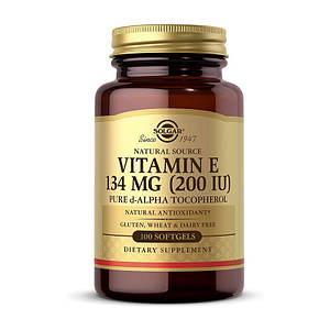 Вітамін Е Solgar Vitamin E 134 mg 200 IU 100 softgels