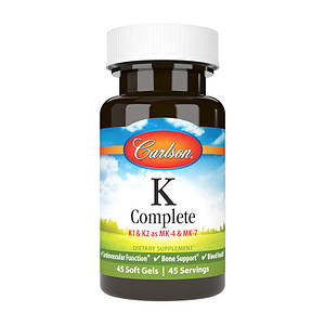 Вітамін K Carlson Labs K-Complete 45 softgels