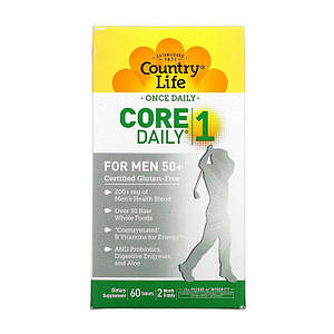 Country Life Core Daily 1 For Men 50+ 60 tab, Вітаміни для чоловіків 50+
