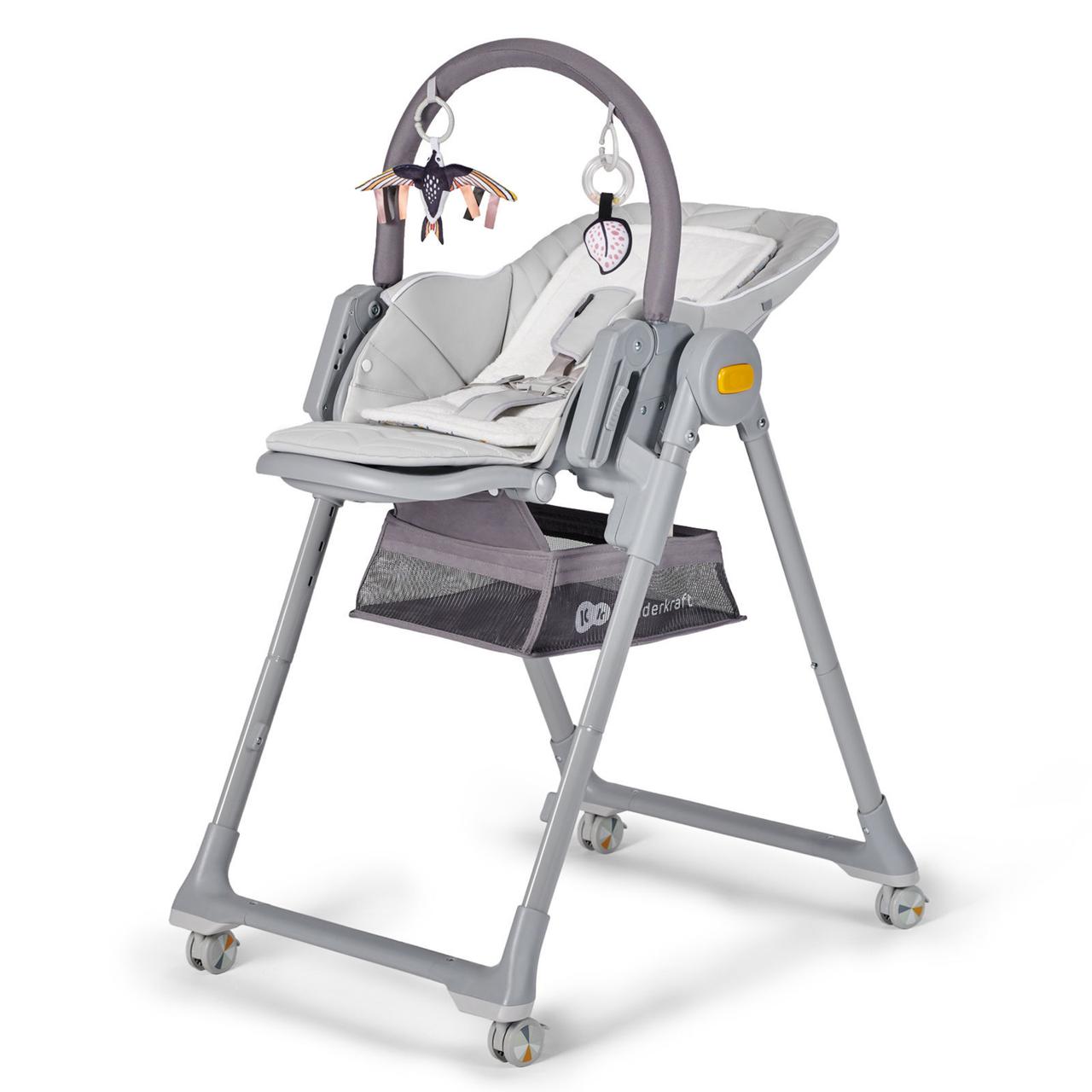 Стільчик для годування 2в1 Kinderkraft LASTREE Wood Grey