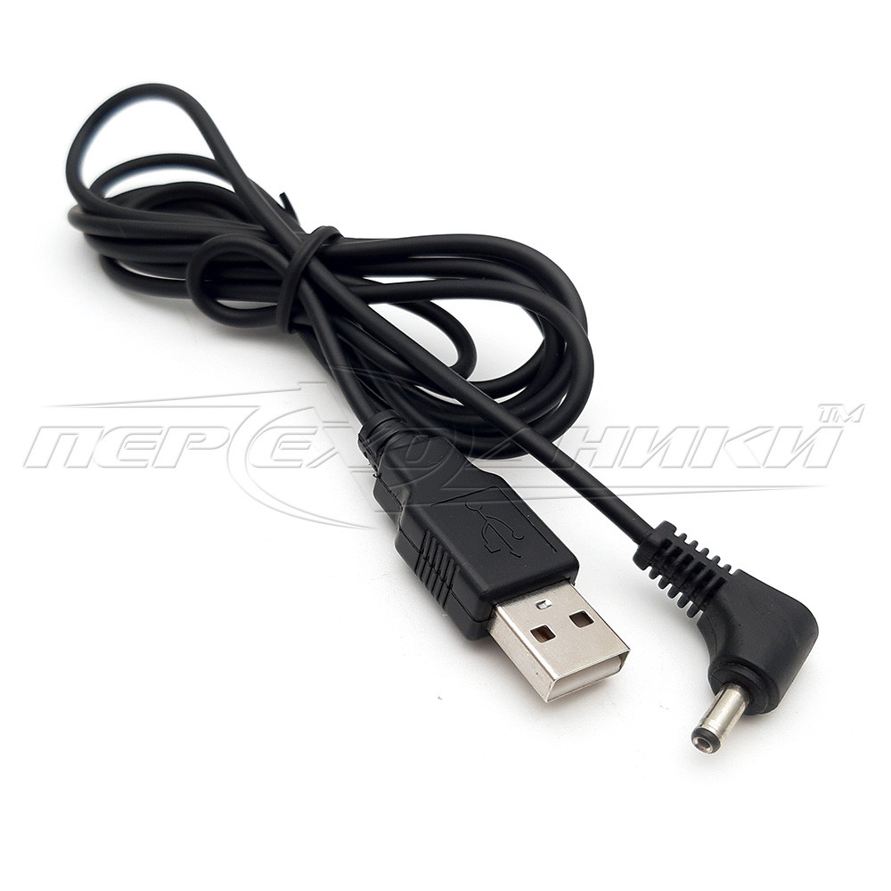 Кабель живлення USB to DC 3.5x1.35 мм, кут, 1.4 м