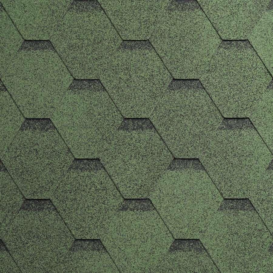 Бітумна черепиця IKO Superglass Hex (23) Amazon Green ultra