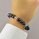 Браслет на руку натуральный камень Агат,Гірський кришталь 19 сантиметрів, фото 2