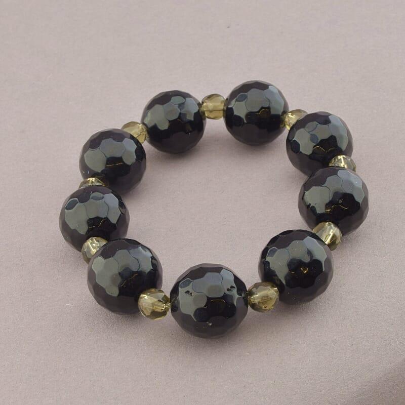 Браслет на руку натуральный камень Агат 17 сантиметрів, фото 1