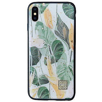 Чохол Epoxy Case для Apple iPhone X / XS Green Leaves