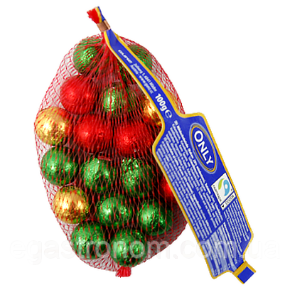 Шоколад Онлі молочний кульки (мішечок) Only 84g 26шт/ящ (Код: 00-00006359), фото 1