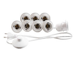 Підсвітка гримувального дзеркала світлодіодна врізна 8шт ножний вимикач, білий колір