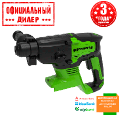 Перфоратор акумуляторний Greenworks GD24SDS2 (24В, 2Дж, Без АКБ і ЗУ)