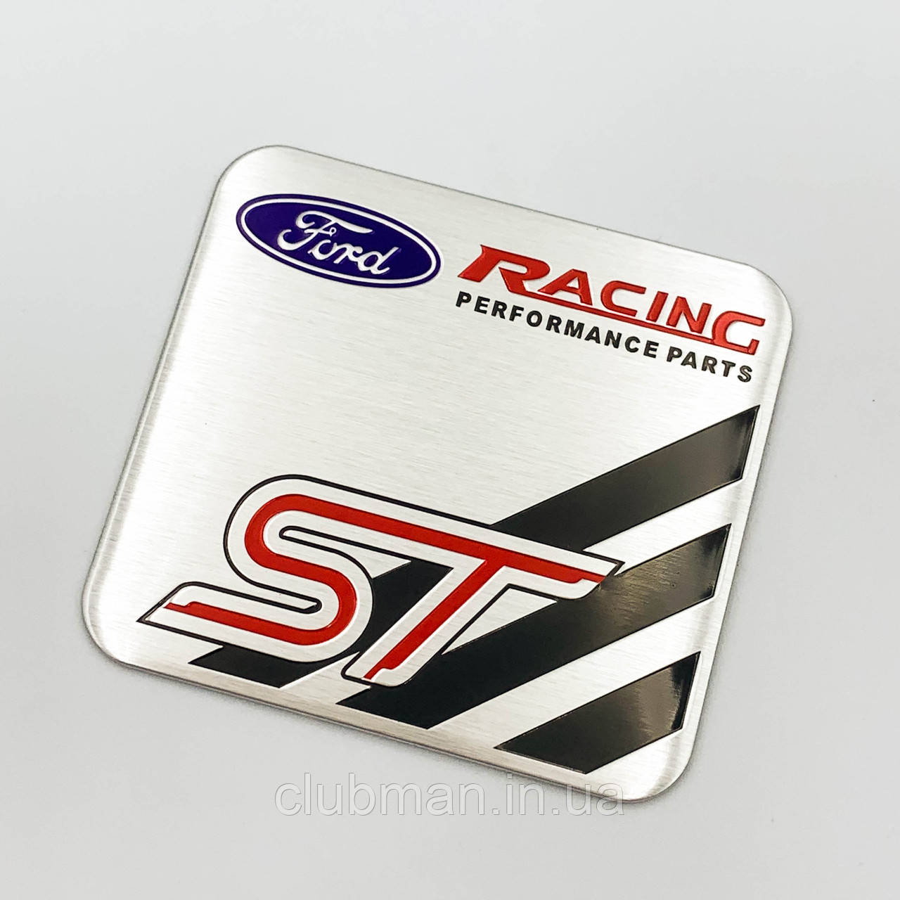 Металевий шильдик емблема ST Racing FORD (Форд) Квадратний