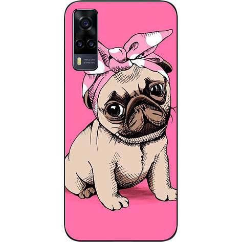 Бампер силіконовий для Vivo Y31 з малюнком Мопсик, фото 1