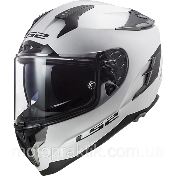 LS2 FF327 CHALLENGER SOLID WHITE, XXS Мотошолом інтеграл з окулярами